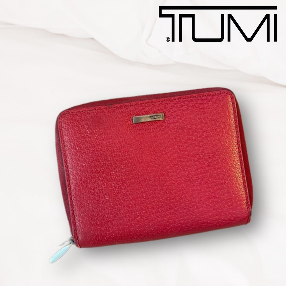 Tumi Newport Zip Indexer Red Wallet